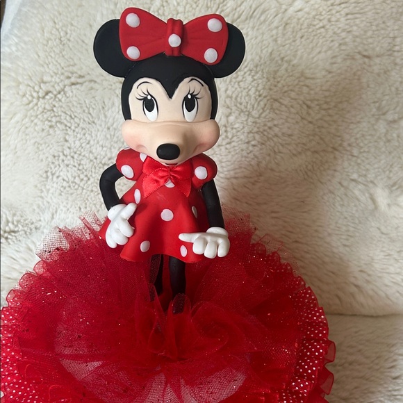 Charming Red Polka Dot Figurine made of cold Porcelain hand made - Picture 2 of 7